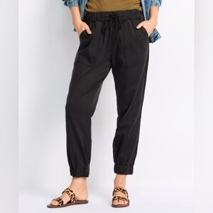 Les Serein Ruth Casual Black Lyocell Stretchy Jogger Pants for Women